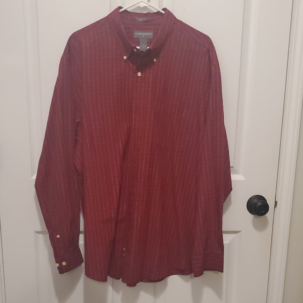 Saddlebred Burgundy Pinstripe Button-Down Shirt